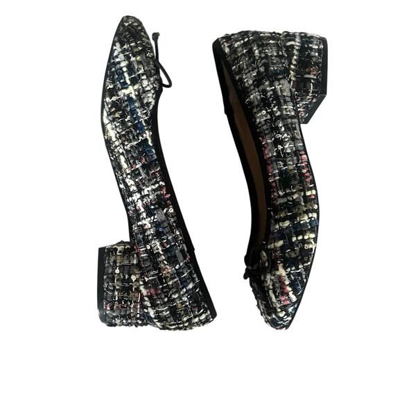 Steve Madden Cherish block-heel ballet flat black multi tweed old money preppy 5 - Picture 4 of 8